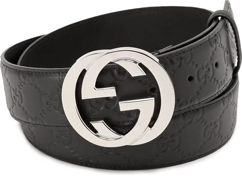 gucci 411924 cwc1n|Men's Black Gucci Signature Leather Belt .